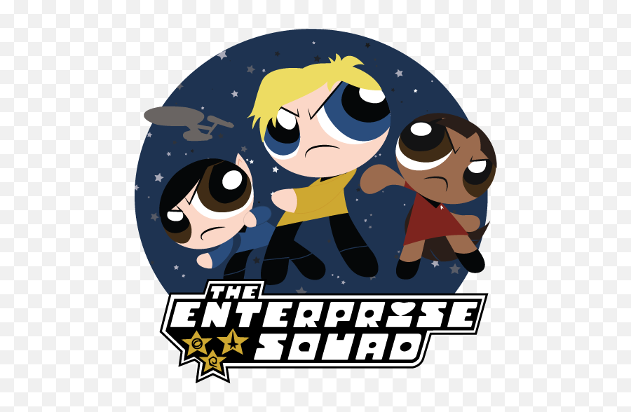 Download Star Trek Enterprise Clipart - Star Trek Powerpuff Star Trek Powerpuff Girls Png,Star Trek Enterprise Png