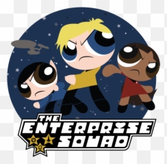 Download Star Trek Enterprise Clipart - Star Trek Powerpuff Star Trek Powerpuff Girls Png,Star Trek Enterprise Png