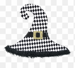 12 Blackwhite Harlequin Witch Hat - And Striped png