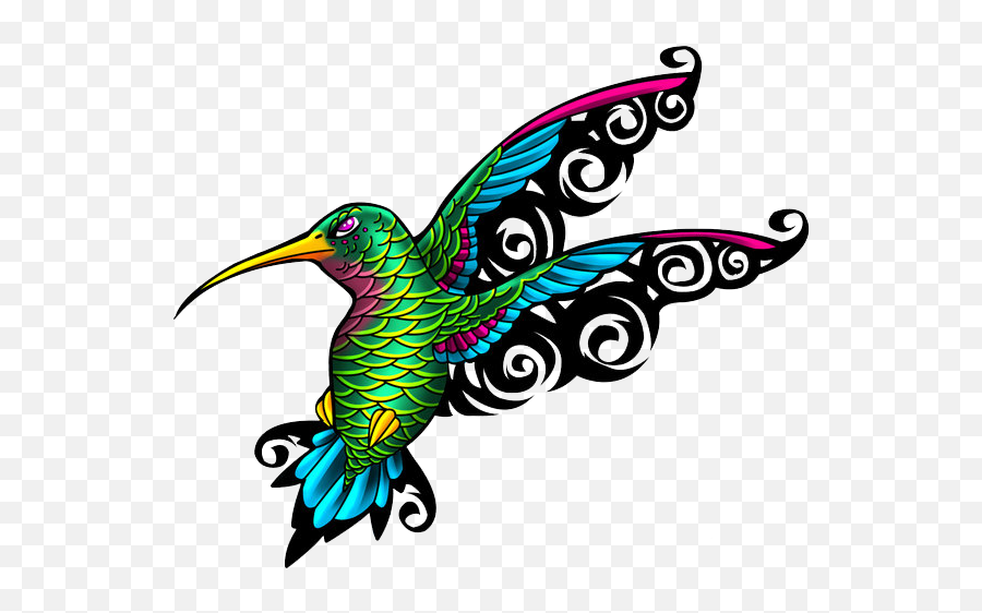 Hummingbird Tattoos Png File All - Colorful Bright Hummingbird Tattoos,Hummingbird Png