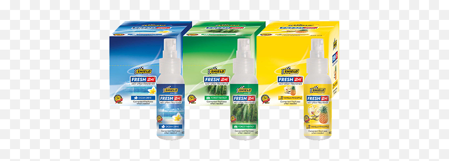 Fresh 24 Mist Spray Freshener Shield Since 1964 - Fresh Car Air Freshener Shield Png,Spray Mist Png
