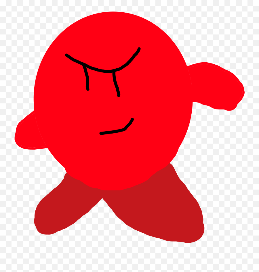 Red Kirby - Cartoon Png,Kirby Face Png