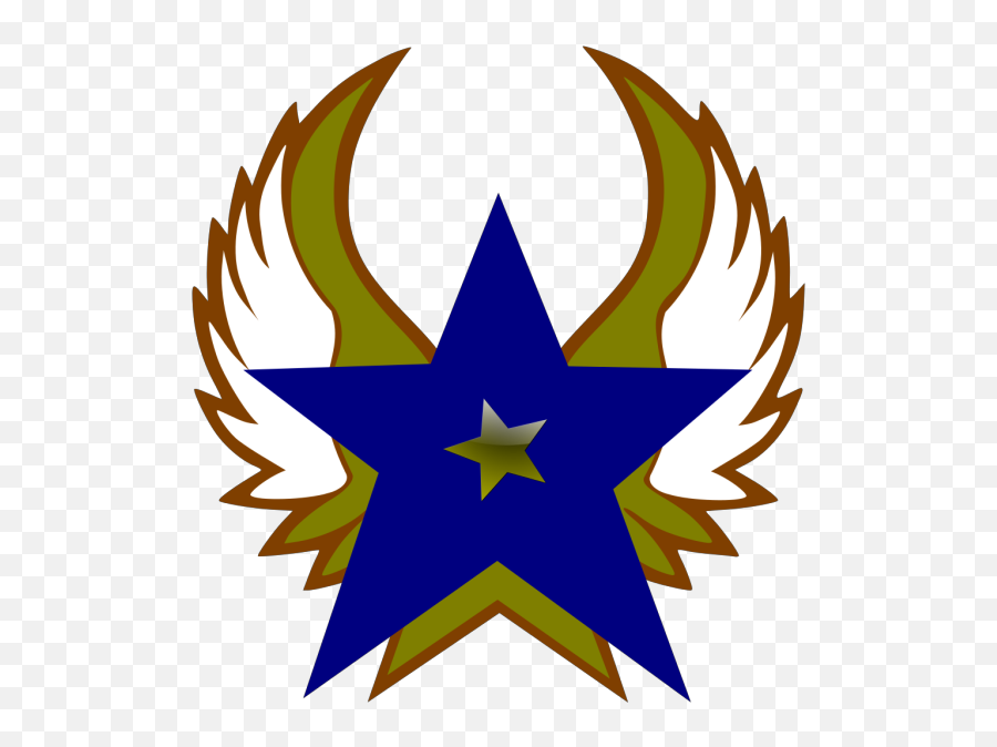 Blue Star With 1 Gold And Wings Png Svg Clip Art For - Gold Wings,Season 1 Gold Icon
