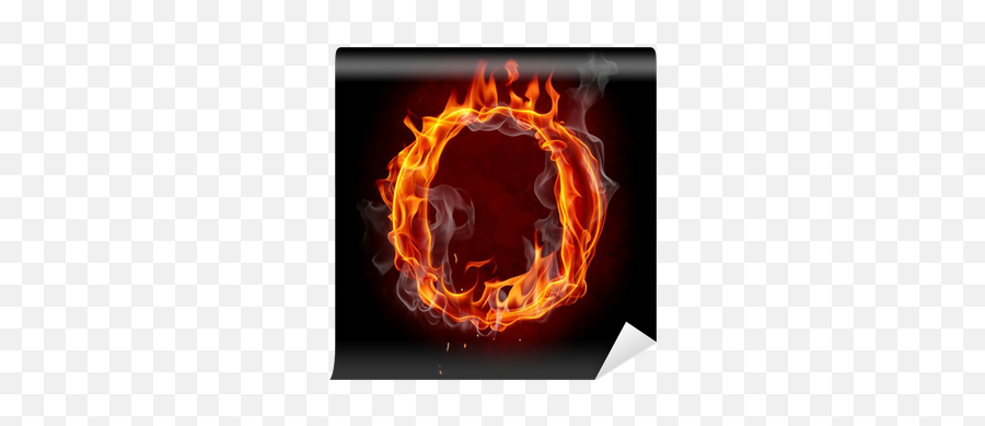 Wall Mural Fire Font Letter O - Pixersus O Letter For Instagram Highlights Png,Fire Ice Icon