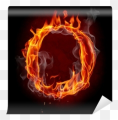 Wall Mural Fire Font Letter O - PIXERSUS For Instagram Highlights png