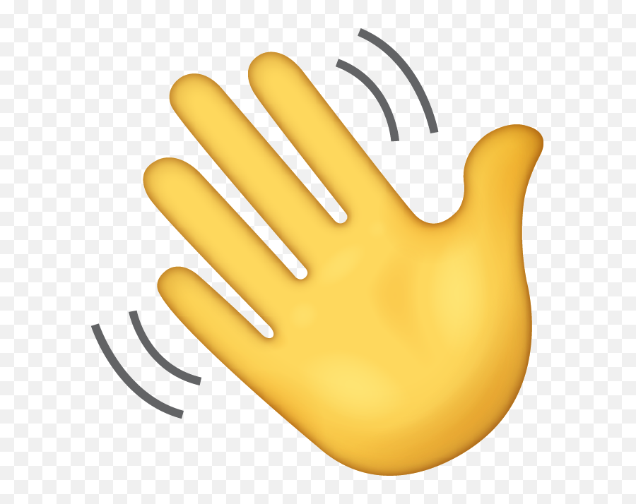 Waving Hand Emoji Free Download Ios - Waving Hand Emoji Png,Hand Emoji Png
