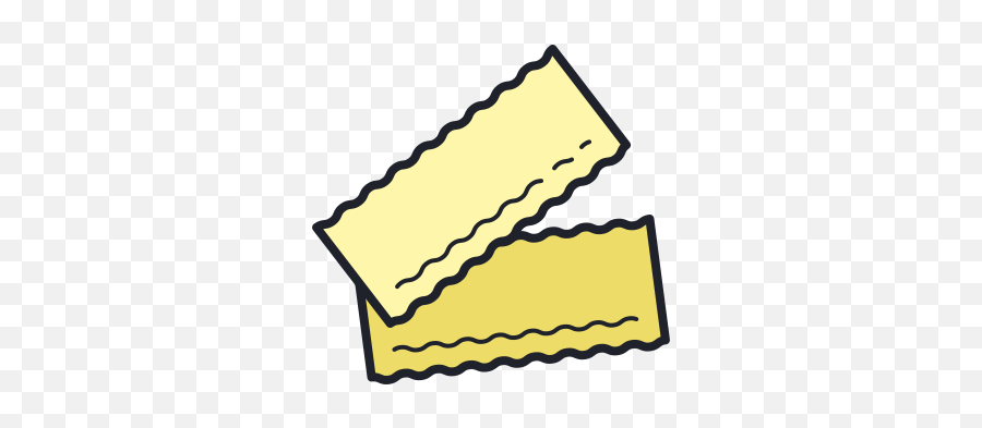 Lasagna Sheets Icon In Color Hand Drawn Style - Horizontal Png,Lasagna Icon