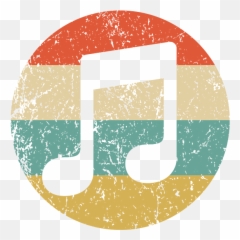 Musician Retro Musical Notes Circle Icon Sticker For Sale By - Illustration png