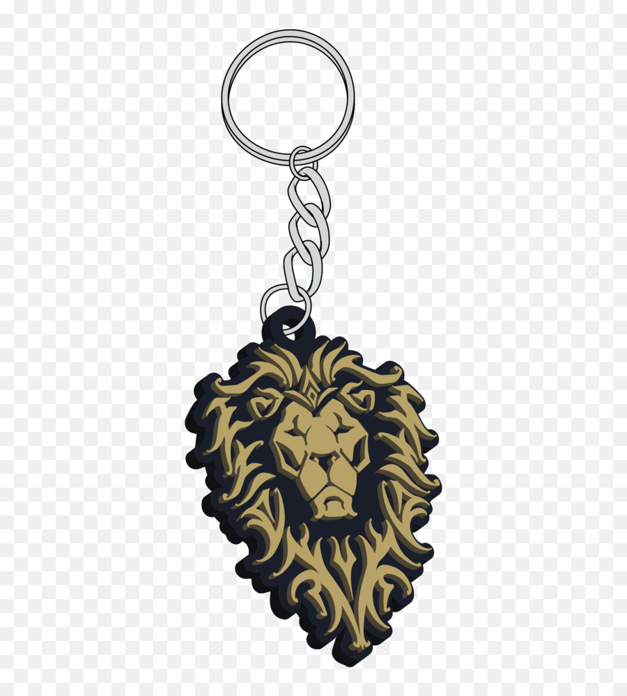 Warcraft Alliance Logo Rubber Keychain - Alliance Warcraft Movie Symbol Png,Warcraft Logo