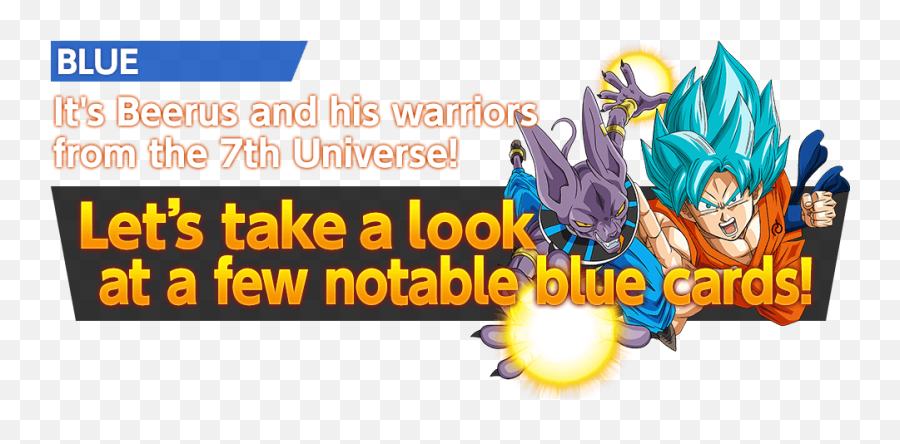 Blue And Yellow Cards - Strategy Dragon Ball Super Card Game Cartoon Png,Beerus Png