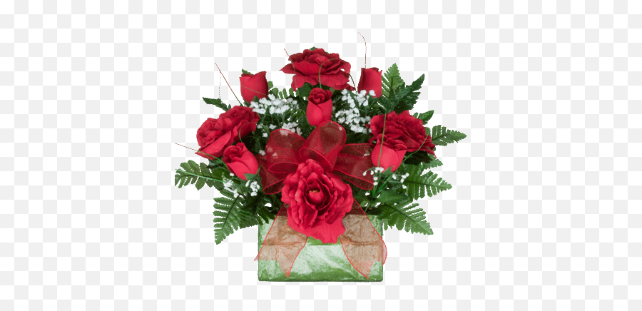 Flowers - Red Christmas Floral Arrangements Png,Red Rose Png
