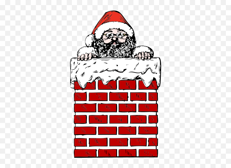 Free Transparent Background Christmas Clipart - Public Santa Going Down The Chimney Png,Christmas Clipart Transparent Background
