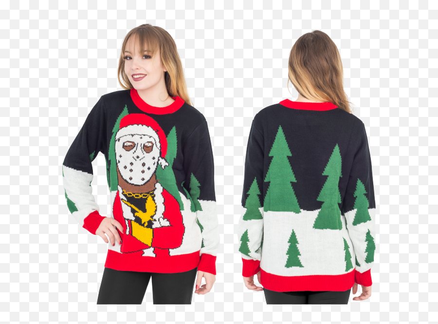 Ghostface Killah As Santa Ugly Christmas Sweater - Girl Png,Ghostface Png