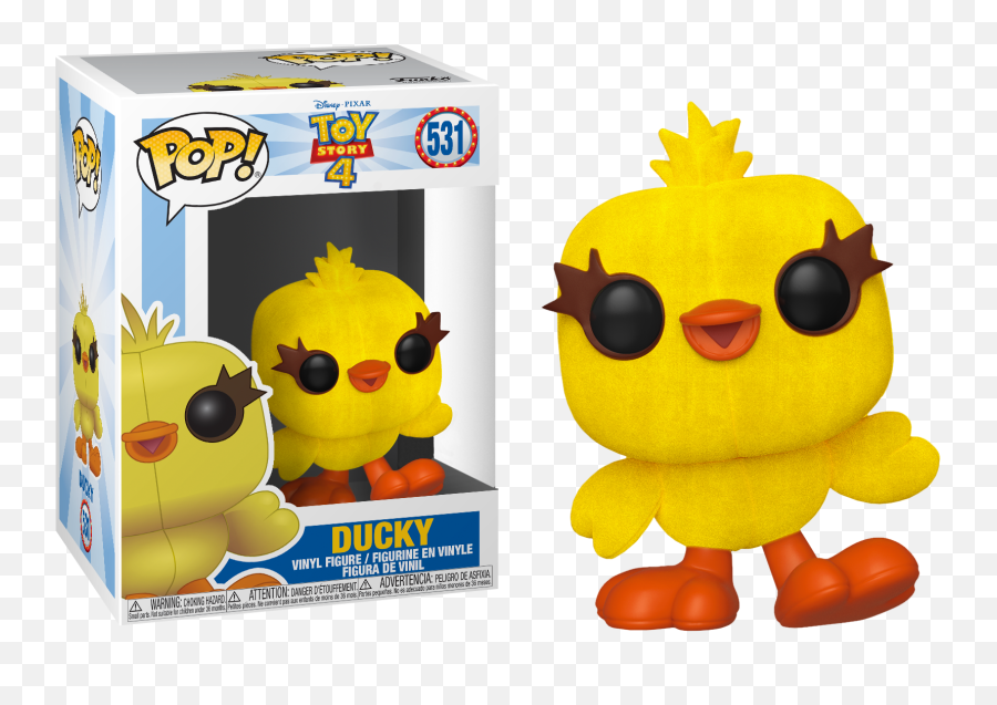 Toy Story 4 Funko Pop Ducky - Funko Pop Ducky Flocked Png,Toy Story 4 Logo Png