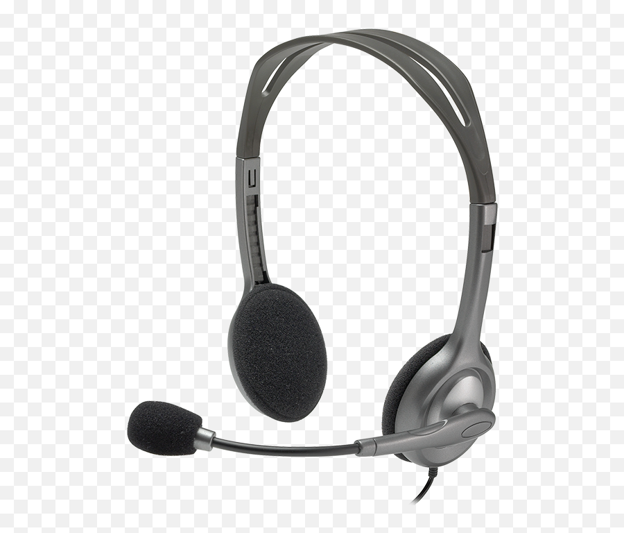 Logitech H110 Stereo Headset Dual 3 - Logitech Headset With Microphone Png,Headphone Transparent Background