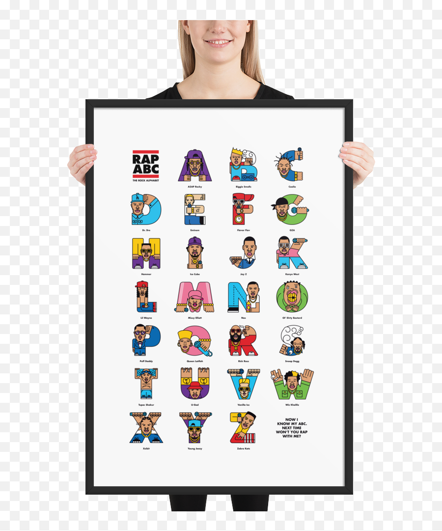 Rap Abc Framed Poster The Andy Hop - Rap Abc Poster Png,Rappers Png