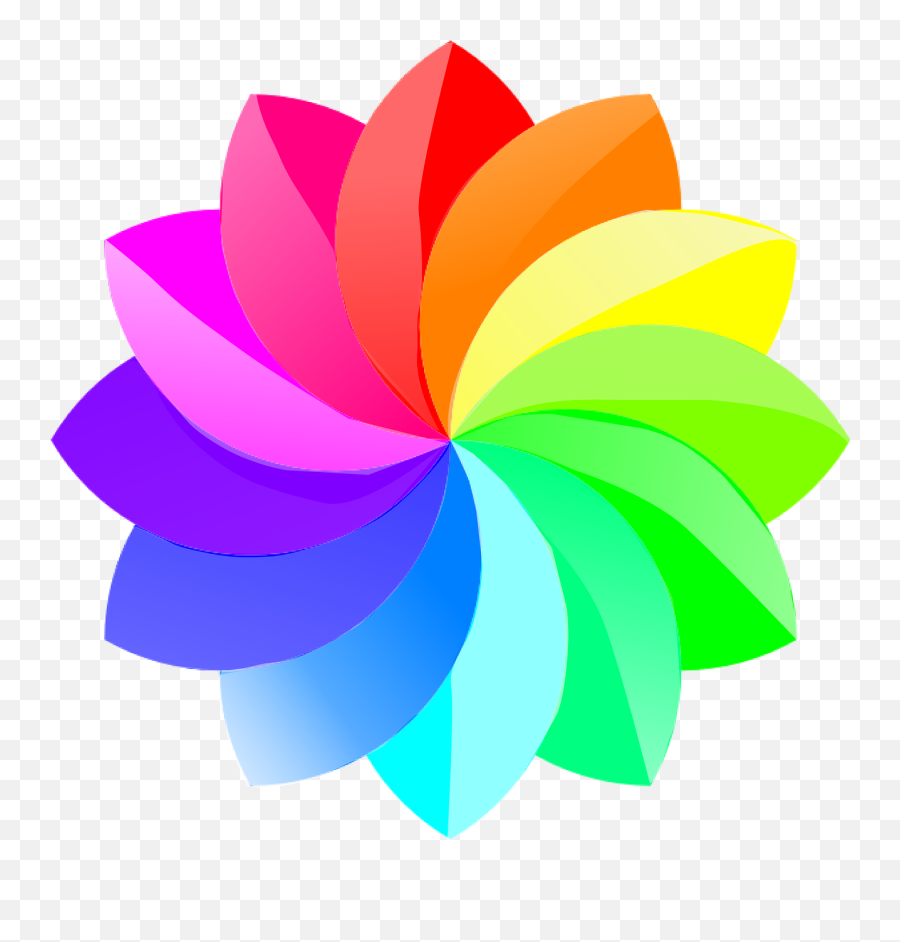 Red Green Blue - Rainbow Flower Clipart Png,Yellow Flower Logo