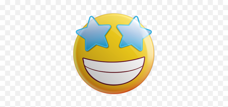 Star Face - Emoji Blue Star Face Png,Star Emoji Png