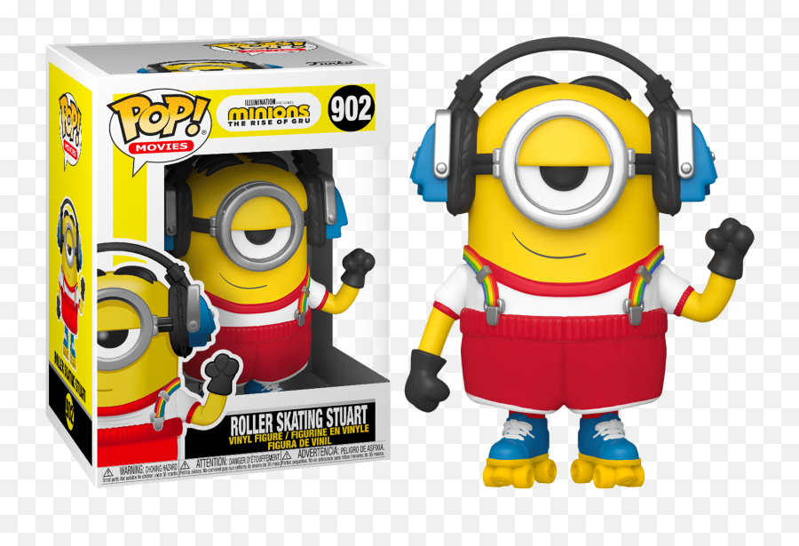 Roller Skating Stuart Vinyl Figure - Funko Pop Minions The Rise Of Gru Png,Gru Transparent