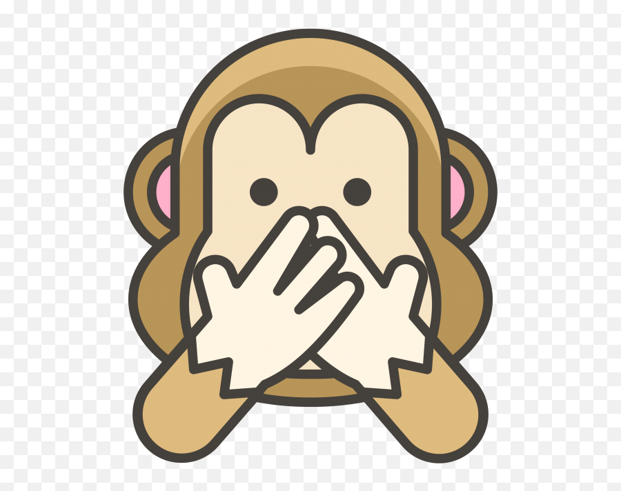Download Speak No Evil Monkey Emoji Png - Monkey Emoticon See No Evil,Monkey Emoji Png
