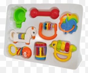 8pcs Happy Baby Rattle Set - Toys png