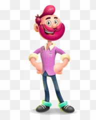 Hipster With Beard Cartoon Vector 3d Character Graphicmama - 3d Png