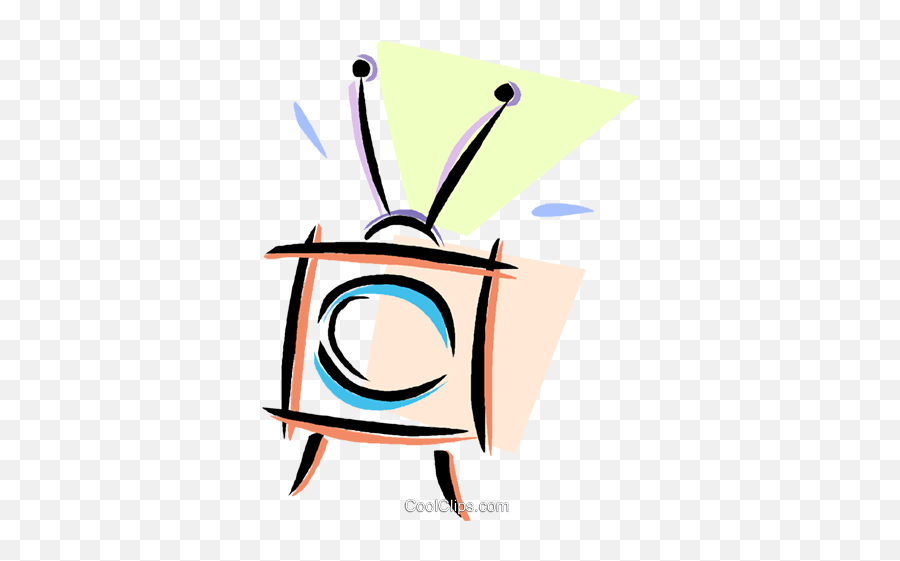 Television With Rabbit Ears Royalty Free Vector Clip Art - Fiction Png,Rabbit Ears Png