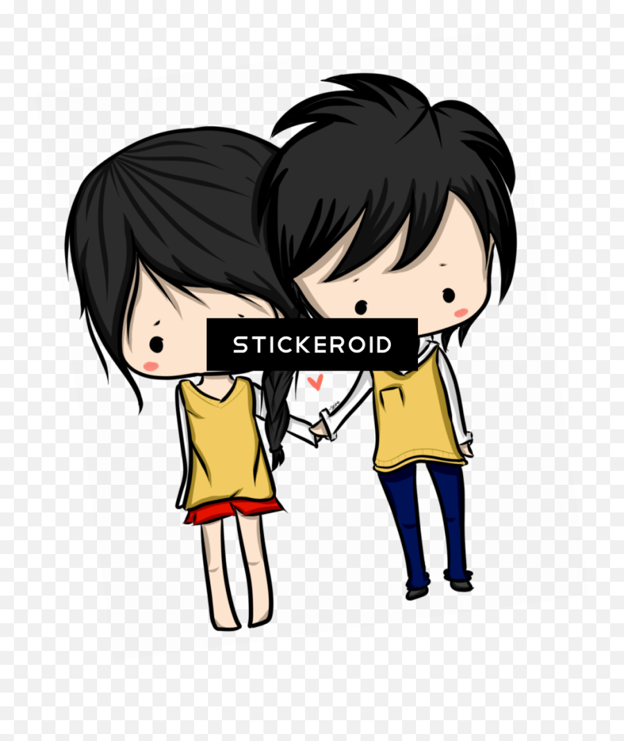 Anime Love Couple Posted By John Peltier - Chibi Boy And Girl Drawing Png, Anime Couple Png - free transparent png images 