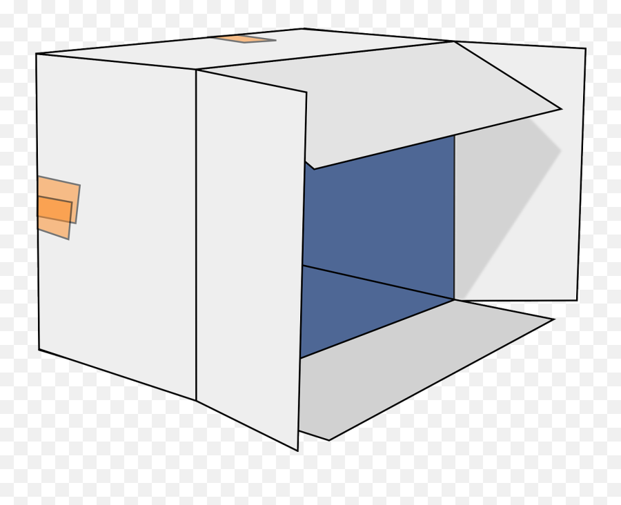 Cardboard Box Open - Cardboard Box Tipped Over Png,Open Box Png