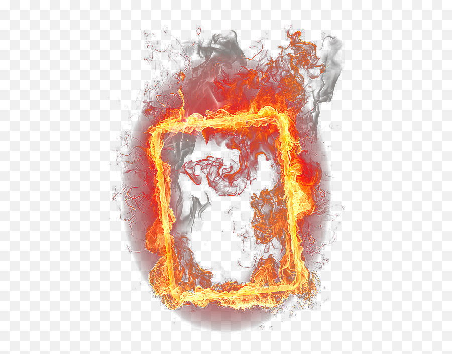 Fire Flame Frame Fireframe Sticker By Aldus Simor - Fire Sticker For Picsart Png,Fire Effect Transparent