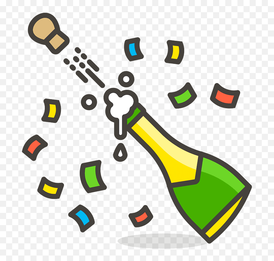Bottle With Popping Cork Emoji Clipart Free Download - Popping Icons Png,Cork Png