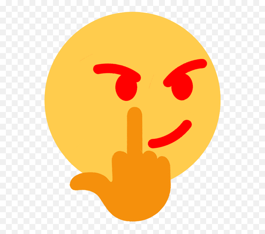Fuck You Emoji - Fuck You Emoji Meme Png,Thinking Face Emoji Png