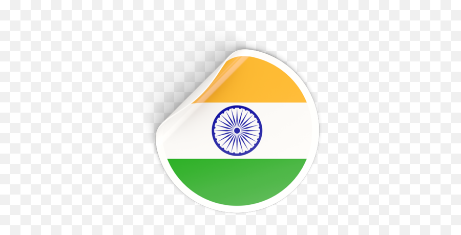 Round Sticker Illustration Of Flag India - Flag Of India Png,India Flag Png