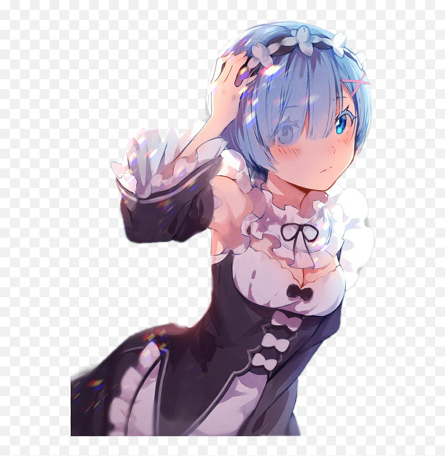 Rezero Rem Remu Anime Blue Sticker By Pics - Rin From Re Zero Png,Rem Transparent