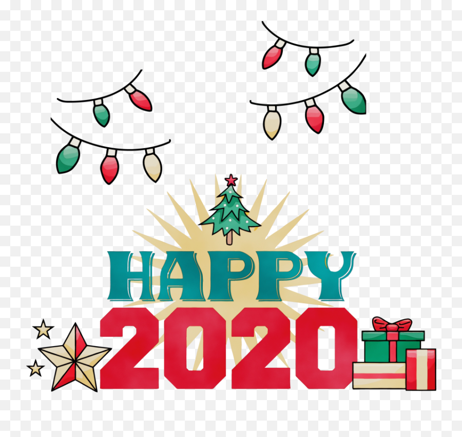 Happy New Year Png With Stars - Happy New Year Png Imge 2020,Happy New Year 2020 Png