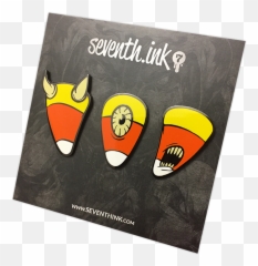 Candy Corn Enamel Pin Set - All Three Pins Plectrum Png,Candy Corn Transparent