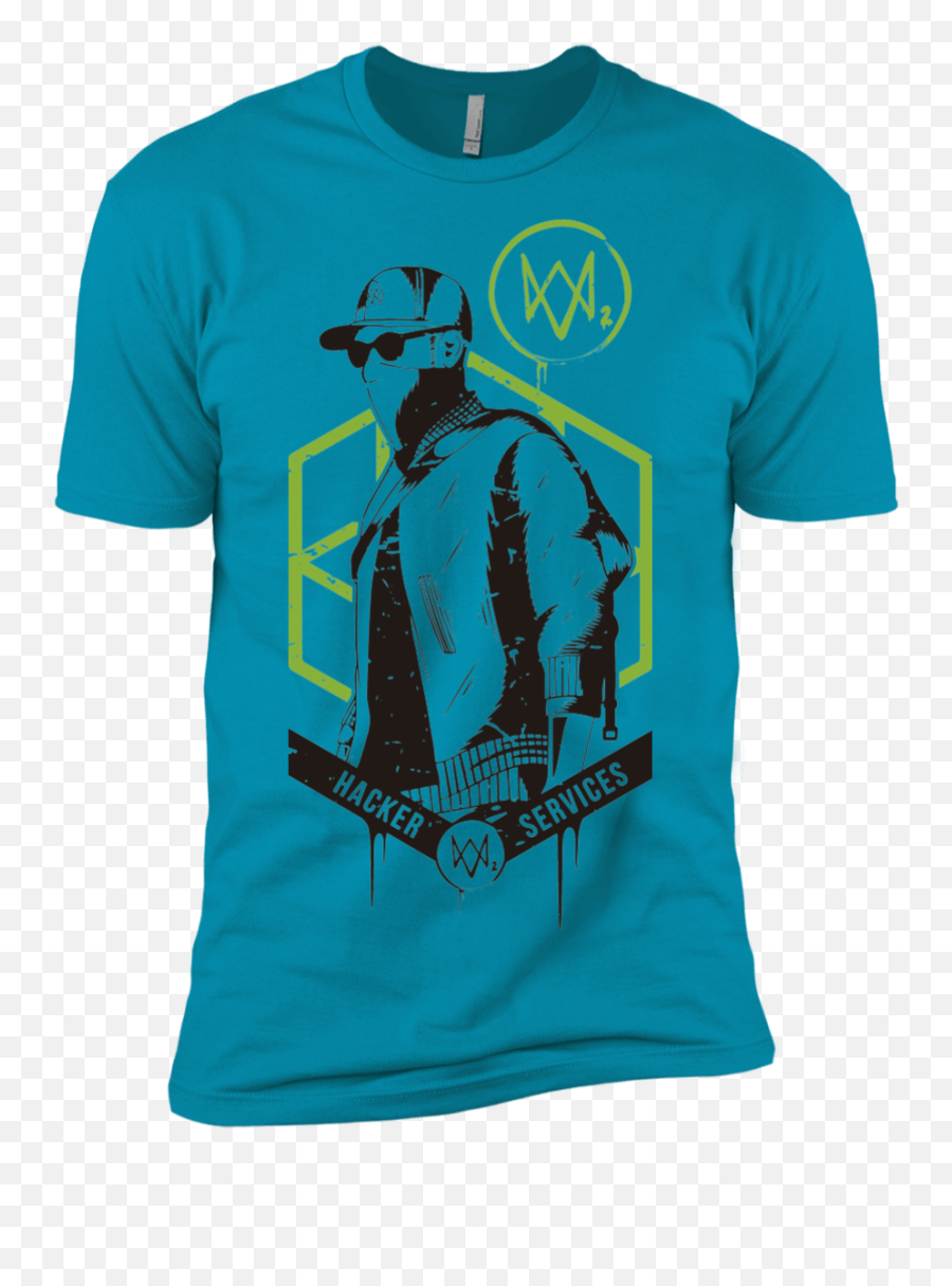 Watch Dogs 2 Hacker Services Menu0027s Premium T - Shirt Watch Dogs 2 Shirt Png,Watch Dogs 2 Logo