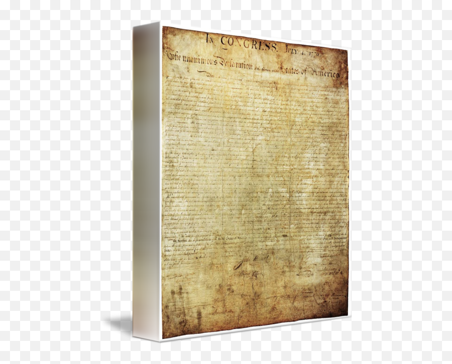 Original U S Declaration Of Independence Matlack By Janice M - Horizontal Png,Declaration Of Independence Png