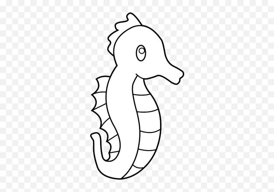 Png Sea Black And White Transparent Whitepng - Sea Horse Drawing Easy,Ocean Clipart Png