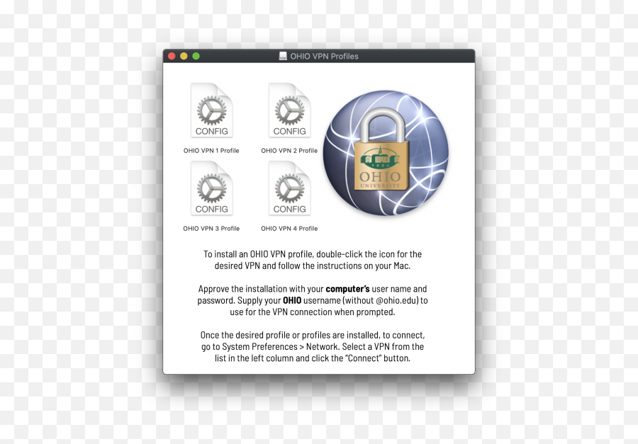 Campus Vpn Mac Os Ohio University - Technology Applications Png,Double Click Icon