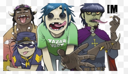 Gorillaz - Jamie Hewlett Art png