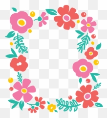 Floral Frame Transparent Png All - Flower Border Clipart
