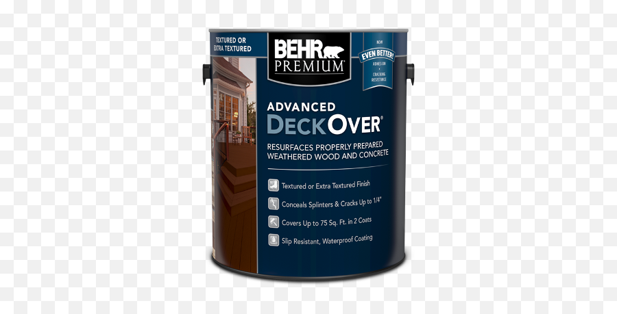 Behr Advanced Deckover Waterproofing Coatings For Wood And - Vertical Png,Cil Icon Grey