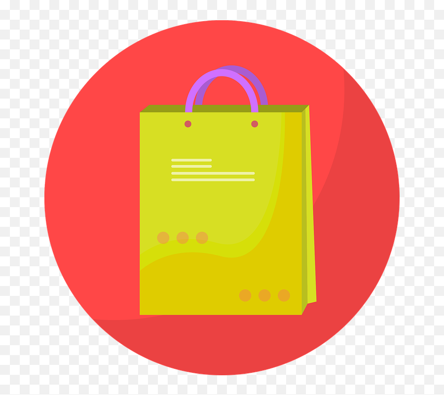 Shopping Bag Yellow - Vertical Png,Shopping Bag Icon Free Download