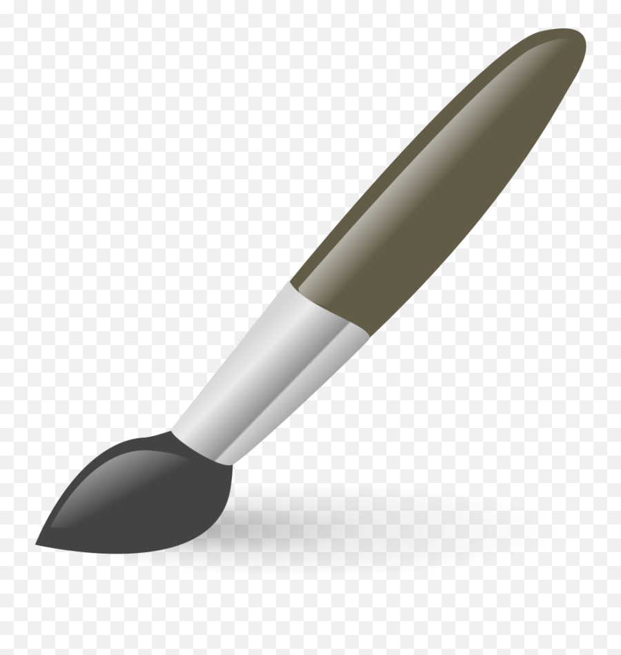 Download Hd Paintbrush Drawing Painting Art - Brush Tool Fat Paint Brush Clip Art Png,Phone Icon Brushes Photoshop