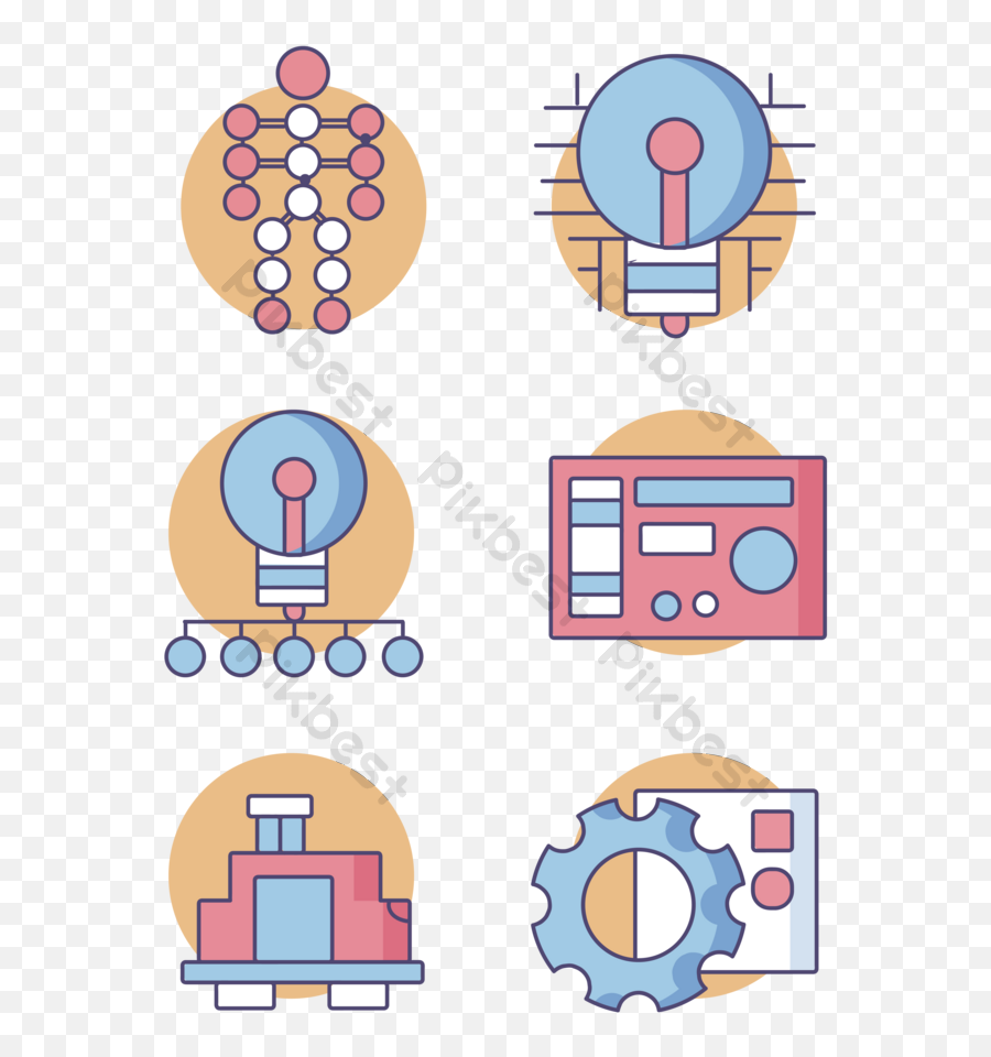 8 Flat Electronic Technology Products Vector Icons Ai Free - Horizontal Png,Filter Icon Vector