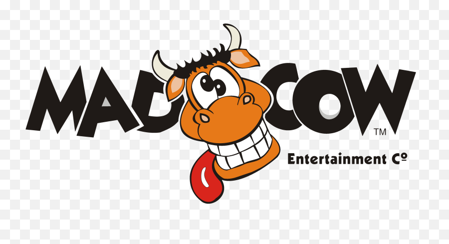 Mad Cow Entertainment - Mad Cow Logo Transparent Cartoon Png,Cow Logo