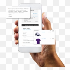 Online Registration Forms Camp Solutions - Black Hand Holding Blank Phone png