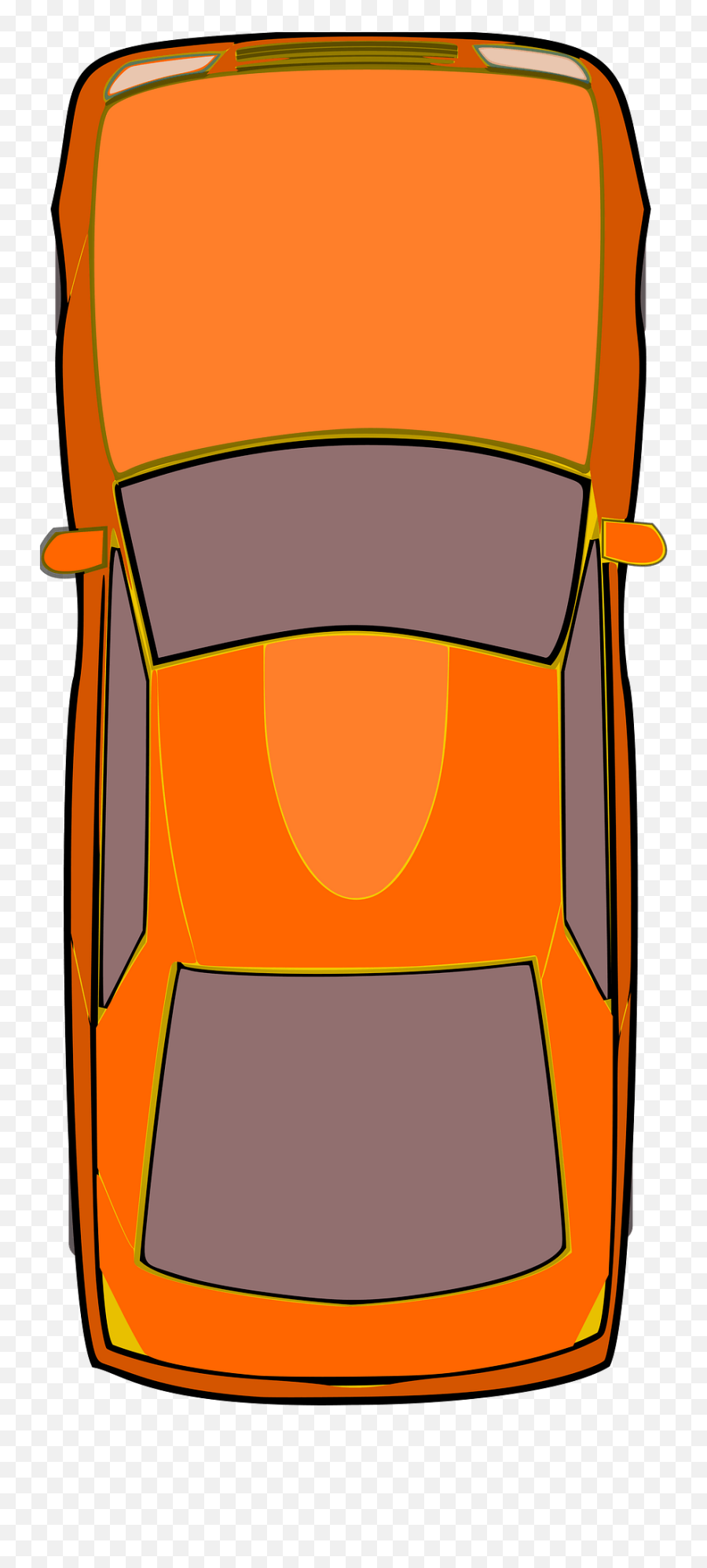 Top View Of Orange Car Clipart Free Download Transparent Png Down Icon