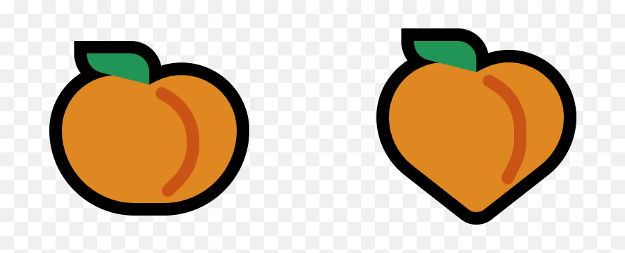 Two Peach Emoji Side By Png Image - Portable Network Graphics,Peach Emoji Png